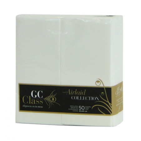 SERVIETTE DE TABLE - GAMME CLASS - AIRLAID- PLIAGE 1/8EME